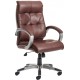 Calgary Brown Leather Faced Office Chair